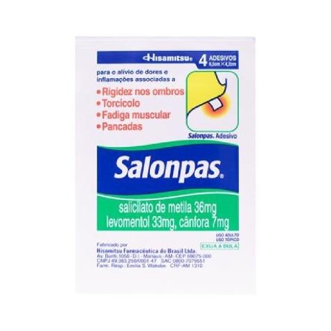 Salonpas Adesivo Pequeno 4 Unidades - Imagem 1