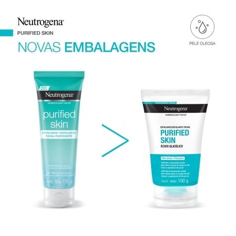 Gel de Limpeza Neutrogena Purified Skin Esfoliante Facial 100g - Imagem 3