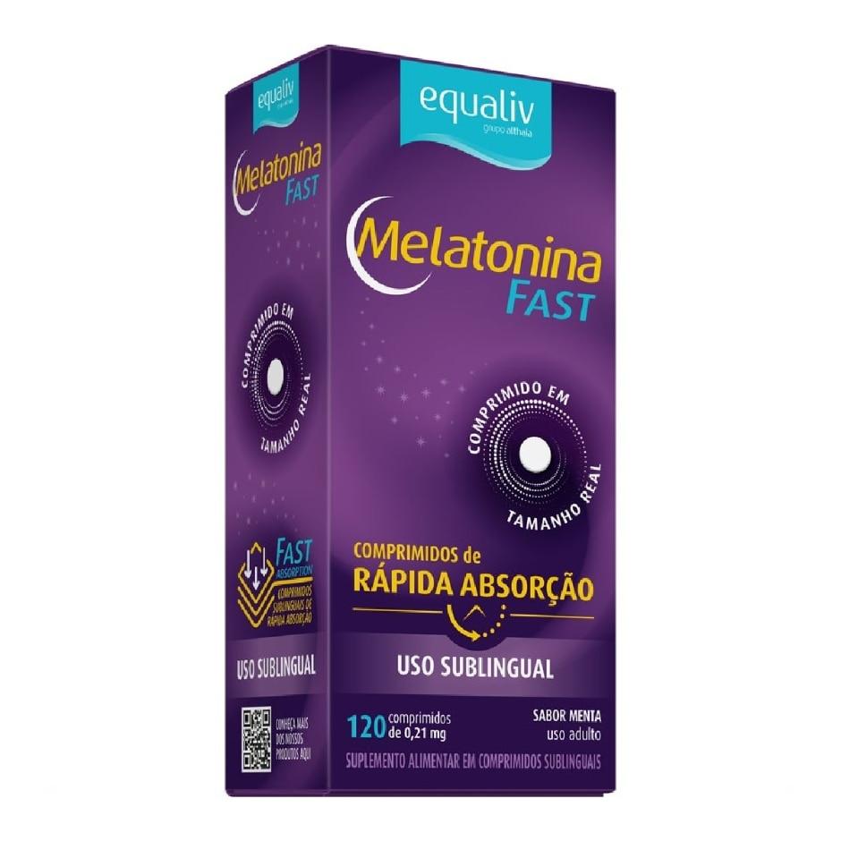 Melatonina Fast Equaliv Sabor Menta 120 Comprimidos Sublinguais