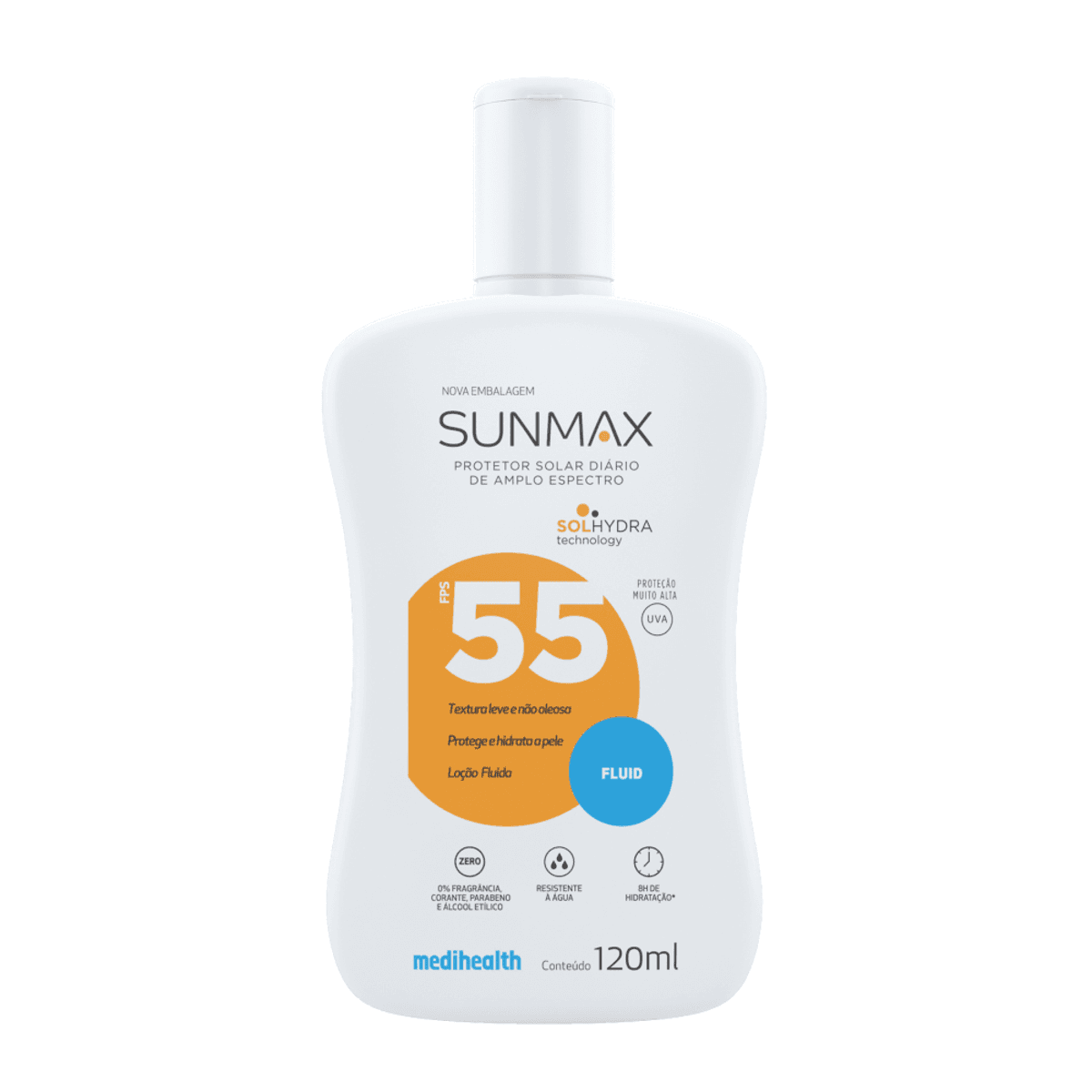 Protetor Solar Corporal Sunmax Fluid FPS55 120ml - Imagem 1