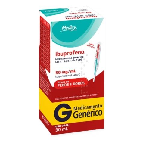 Ibuprofeno Gotas 50mg 30ml Medley Genérico - Imagem 1