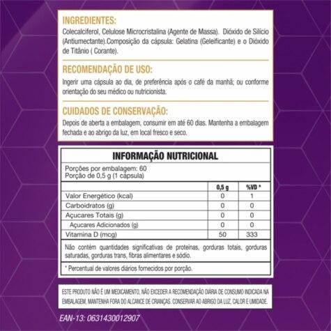 Vitamina D3 2000UI Wod Nutrition 60 Cápsulas - Imagem 2