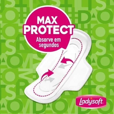 Absorvente Cobertura Suave com Abas Ladysoft 28 Unidades Leve Mais Por Menos - Imagem 3