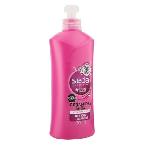 Creme de Pentear Seda Ceramidas Brilho Cabelo Seco 300ml - Imagem 2