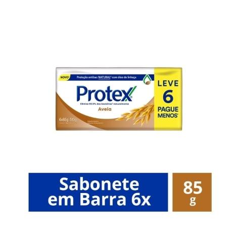 Kit Sabonete Antibacteriano Barra Protex Aveia Leve 6 Pague Menos 85g - Imagem 1