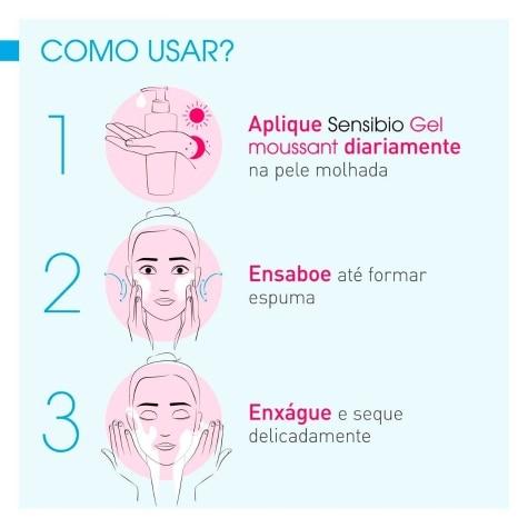 Gel de Limpeza Bioderma Sensibio Gel Moussant Facial 200ml - Imagem 4