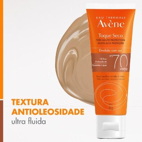 Protetor Solar Facial Avène Toque Seco FPS70 Emulsão Com Cor 40g - Imagem 4