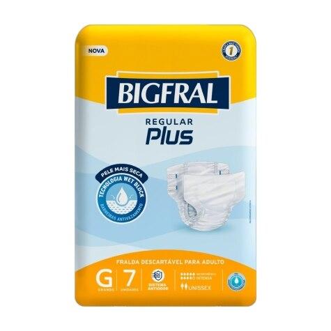 Fralda Geriátrica Bigfral Plus Regular G 7 Unidades - Imagem 1