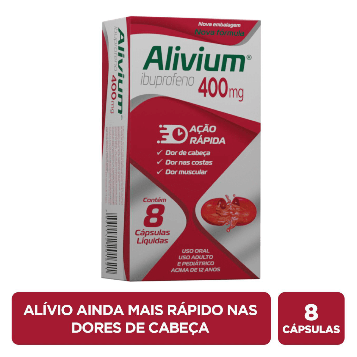 Alivium 400mg 8 Cápsulas - Imagem 1
