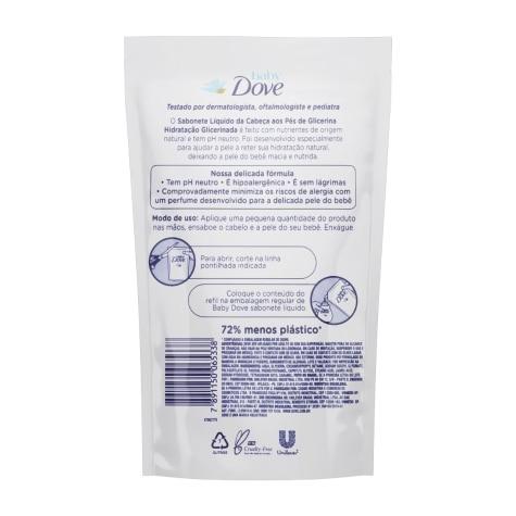 Sabonete Líquido Baby Dove da Cabeça aos Pés Hidratação Glicerinada Refil 180ml - Imagem 2