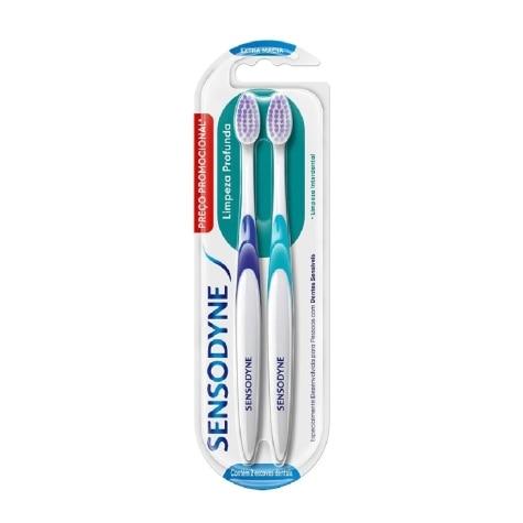 Escova Dental Sensodyne Limpeza Profunda Extra Macia 2 Unidades - Imagem 1