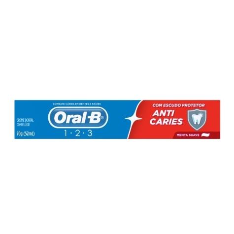 Creme Dental Oral-B 123 Anti Cáries 70g - Imagem 1