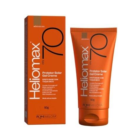 Protetor Solar Facial Heliomax FPS70 Gel Creme Cor Escuro 50g - Imagem 3