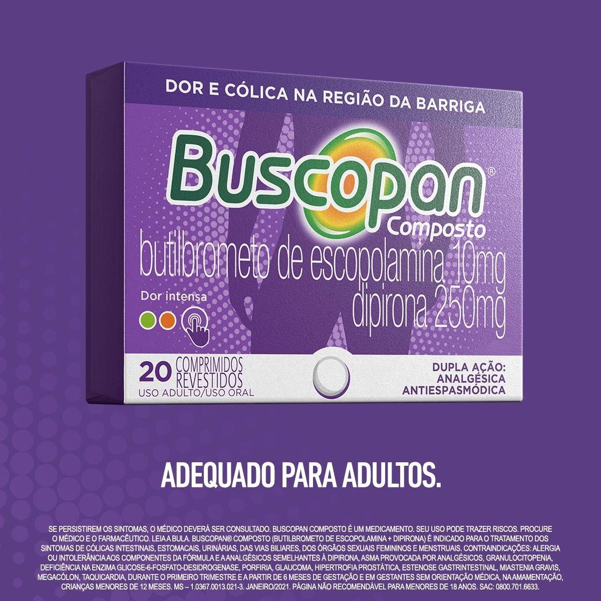 Buscopan Composto 10mg + 250mg 20 Comprimidos Revestidos - Imagem 5
