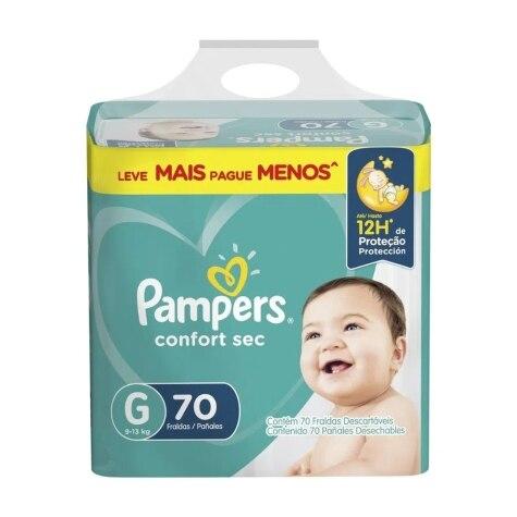 Fralda Pampers Confort Sec Tamanho G 70 Unidades - Imagem 1