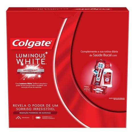 Kit Creme Dental Colgate Luminous White 3 Unidades 70g + Enxaguante Bucal - Imagem 7