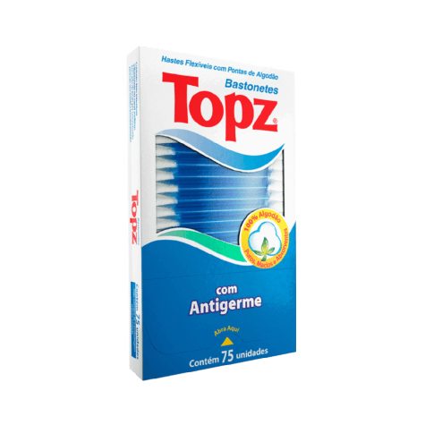 Hastes Flexíveis Topz Bastonetes 75 Unidades - Imagem 1