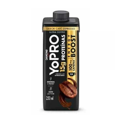 Bebida Láctea YoPro Energy Boost Zero Lactose Sabor Café Expresso 250ml - Imagem 1