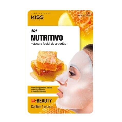 Máscara Facial de Algodão Kiss New York Nutritivo Mel 20ml - Imagem 1