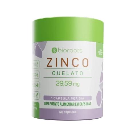 Zinco Quelato 30mg Bioroots 60 Cápsulas - Imagem 1