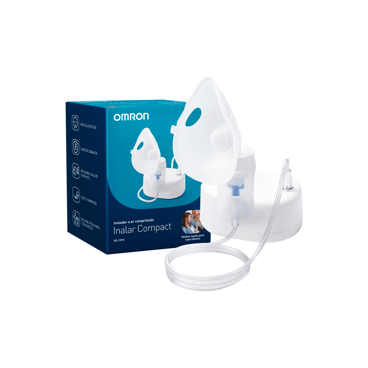 Inalador Nebulizador Omron Inalar Compact NE-C810 - Imagem 1