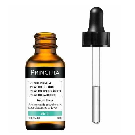 Sérum Facial Antiacne Principia Skincare Mix-01 Niacinamida + Glicólico + Tranexâmico + Salicílico 30ml - Imagem 1