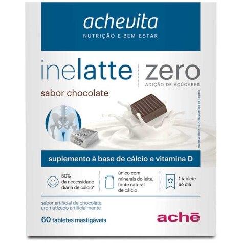 Inelatte Zero Sabor Chocolate 60 Tabletes Mastigáveis - Imagem 1