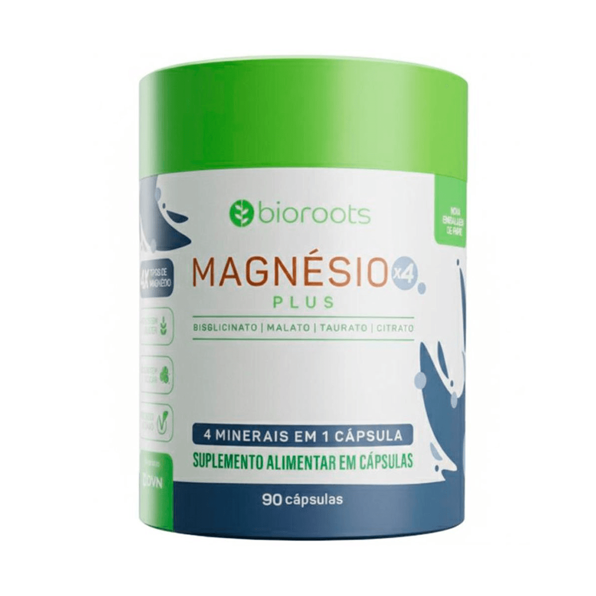 Magnésio Plus 4x Bioroots Com 90 Cápsulas - Imagem 1