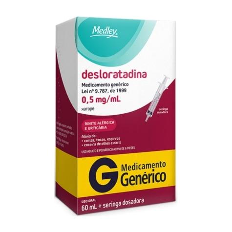 Desloratadina Xarope 0,5mg 60ml Medley Genérico - Imagem 1