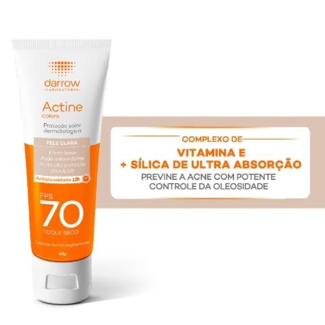 Protetor Solar Facial Actine Colors FPS70 Cor Clara 40g - Imagem 4