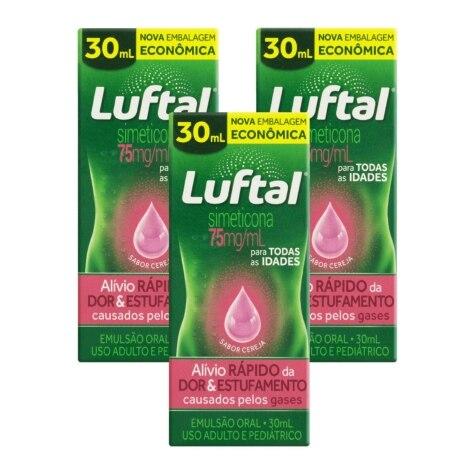 Kit 3 Unidades Luftal Gotas 75mg 30ml - Imagem 1