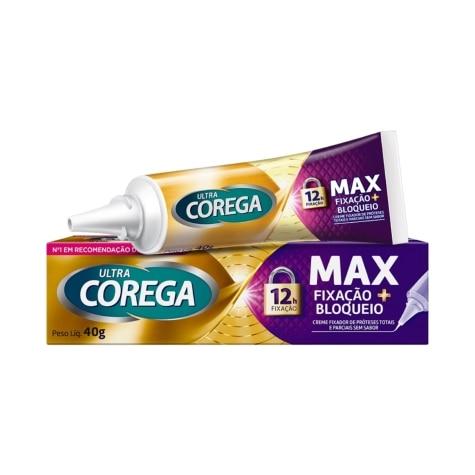 Creme Fixador de Dentadura Corega Ultra Max Sem Sabor 40g - Imagem 1
