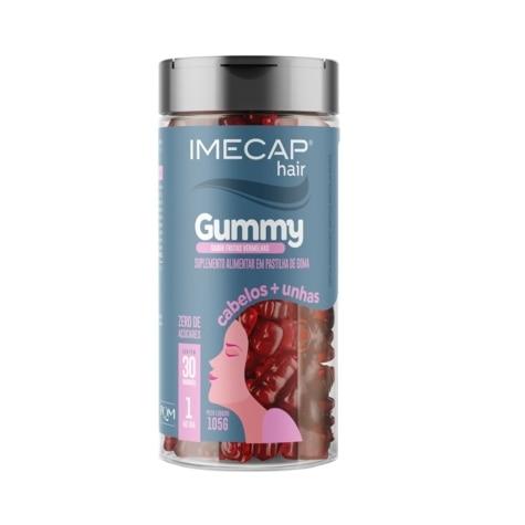 Imecap Hair Gummy Cabelos + Unhas Sabor Frutas Vermelhas 30 Unidades - Imagem 1