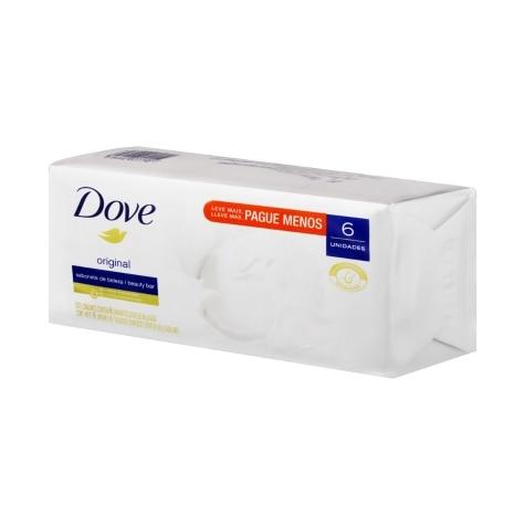Kit Sabonete Hidratante Barra Dove Original Pague Menos 6 Unidades 90g - Imagem 3