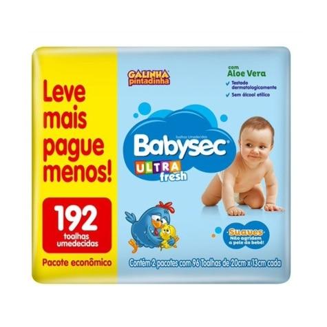 Toalhas Umedecidas Babysec Ultrafresh Galinha Pintadinha Sem Álcool Leve mais Pague Menos 192 Unidades - Imagem 1
