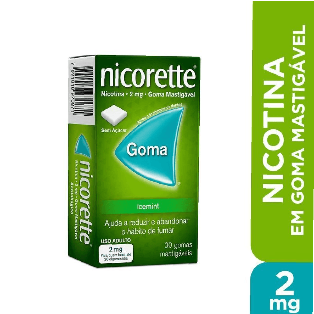 Nicorette Icemint 2mg 30 Gomas de Mascar - Imagem 2