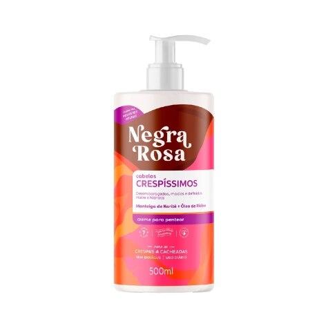 Creme de Pentear Negra Rosa Crespíssimos Cabelo Crespo 500ml - Imagem 1