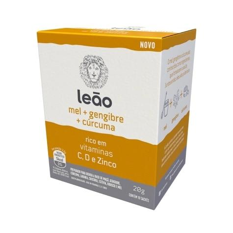 Chá Leão Sabor Mel + Gengibre + Cúrcuma 10 Sachês - Imagem 2