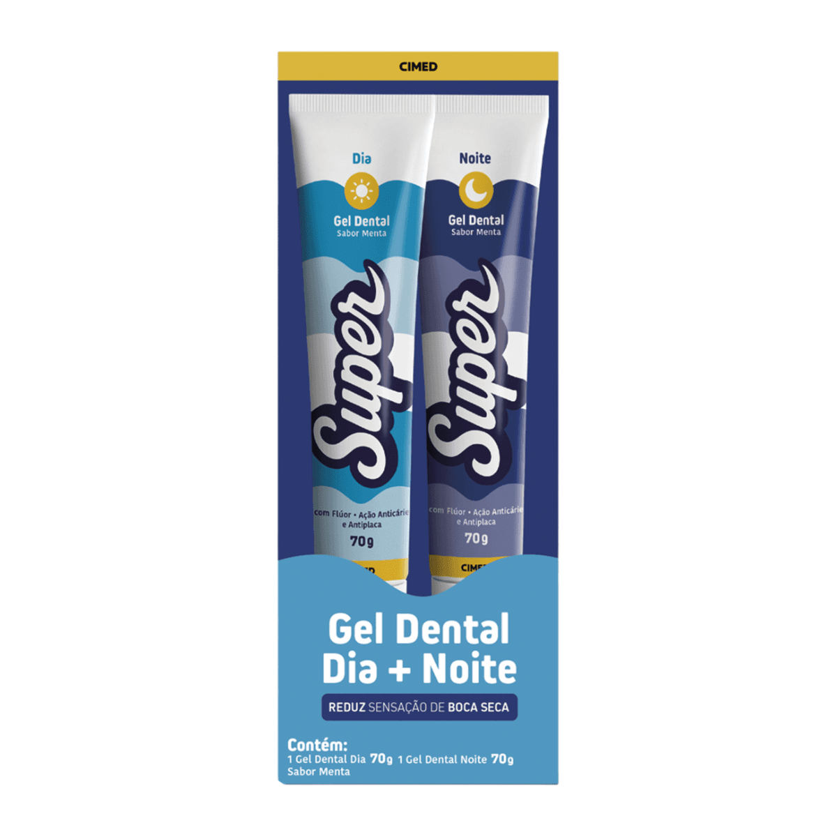 Kit Gel Dental Dia + Noite Super 70g Cada - Imagem 1