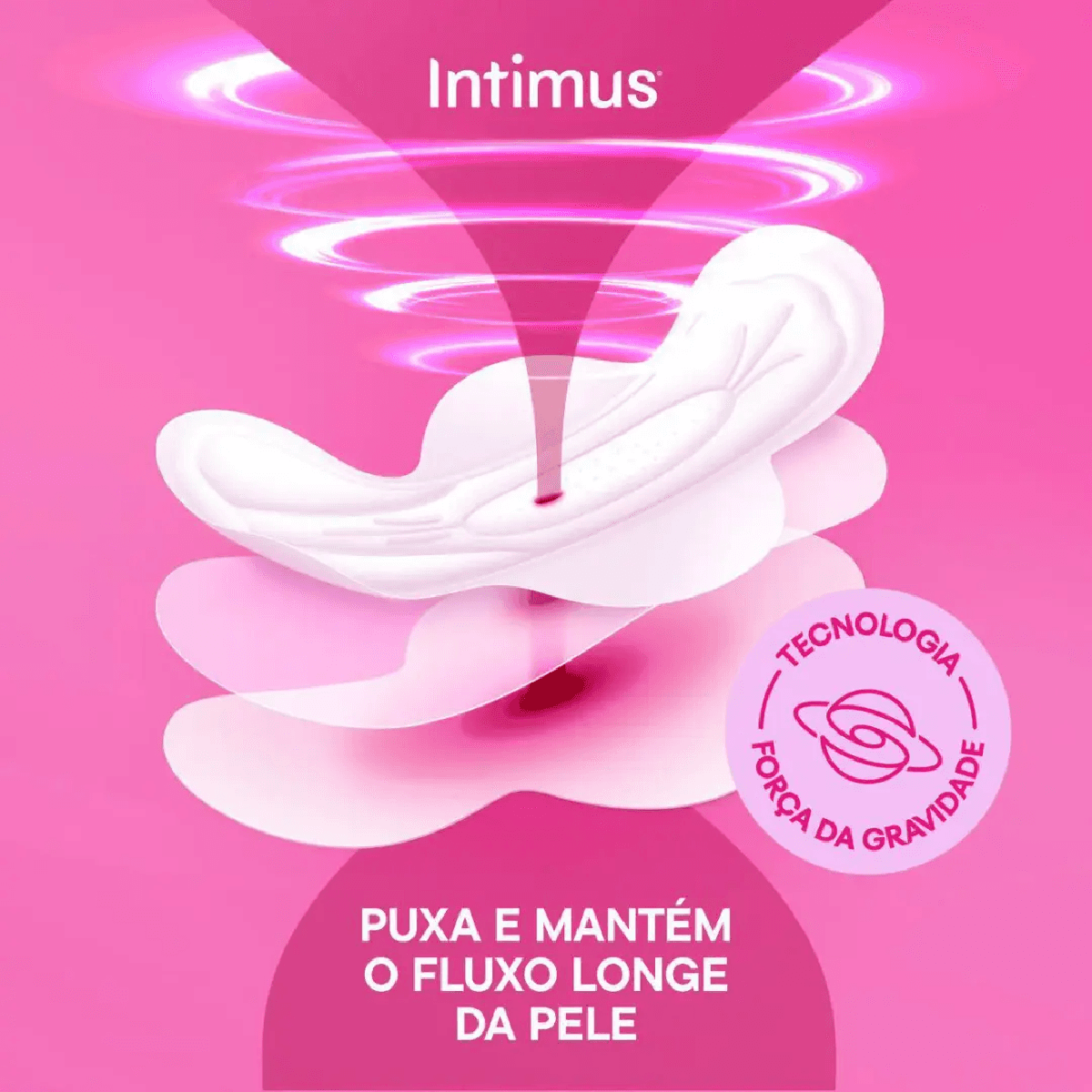 Absorvente Cobertura Extra Suave sem Abas Intimus Tripla Proteção 8 Unidades - Imagem 3