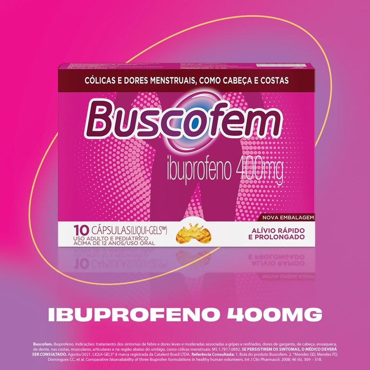 Buscofem 400mg 10 Cápsulas - Imagem 5