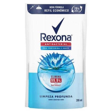 Sabonete Antibacteriano Líquido Rexona Limpeza Profunda Refil 200ml - Imagem 2