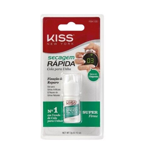 Cola para Unha Kiss New York Secagem Rápida 3g - Imagem 1