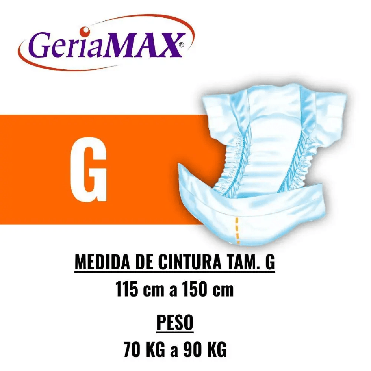 Fralda Geríatrica Geriamax g com 20un Embalagem Econômica - Imagem 3