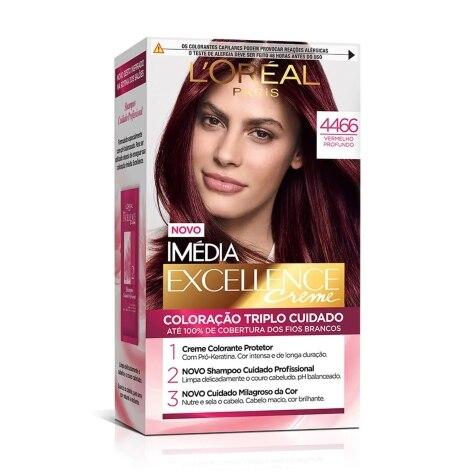 Tintura Imédia L'Oréal Paris Excellence Creme 4466 Vermelho Profundo 179ml - Imagem 1
