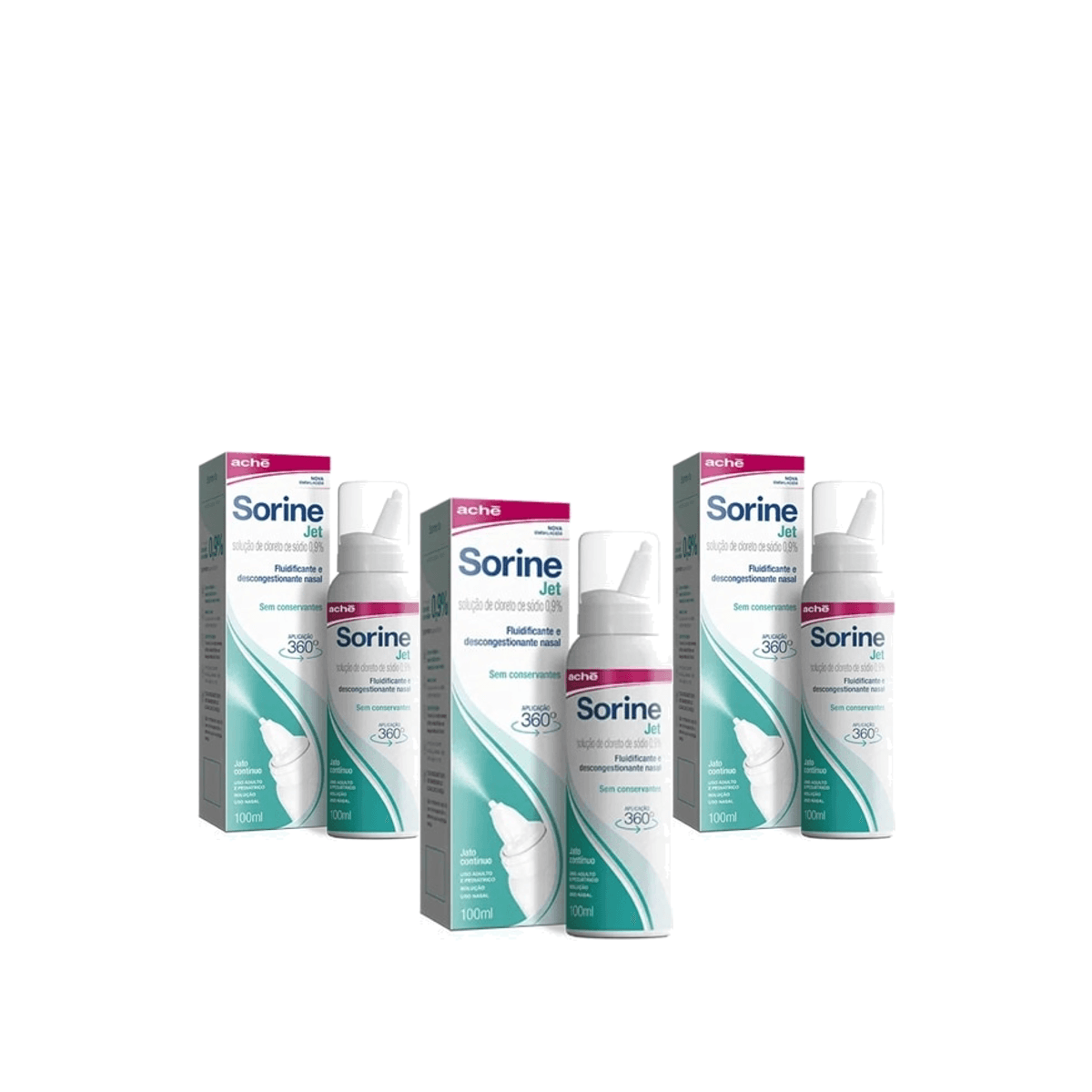 3 Unidades Sorine SSC 0,9% Solucao Nasal Spray 100ml - Imagem 1