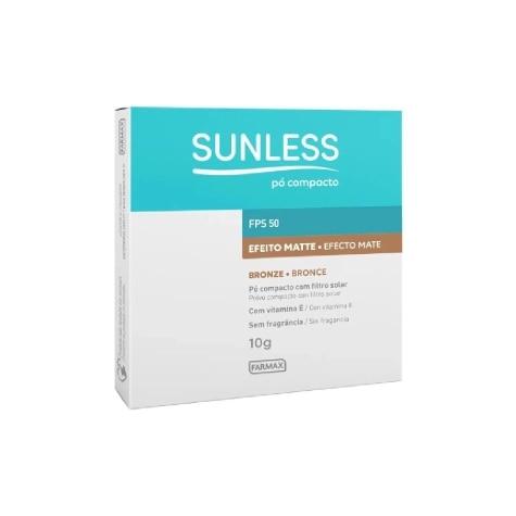 Protetor Solar Facial Sunless FPS50 Pó Compacto Cor Bronze 10g - Imagem 1
