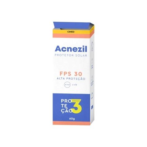 Protetor Solar Facial Acnezil FPS30 Incolor 60g - Imagem 3