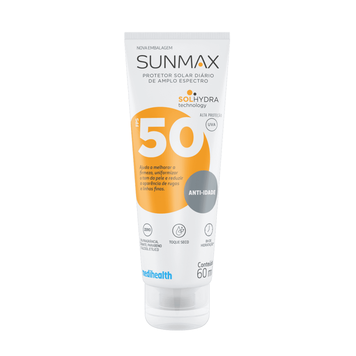 Protetor Solar Facial e Corporal Sunmax Anti-Idade FPS50 Loção 60ml - Imagem 1