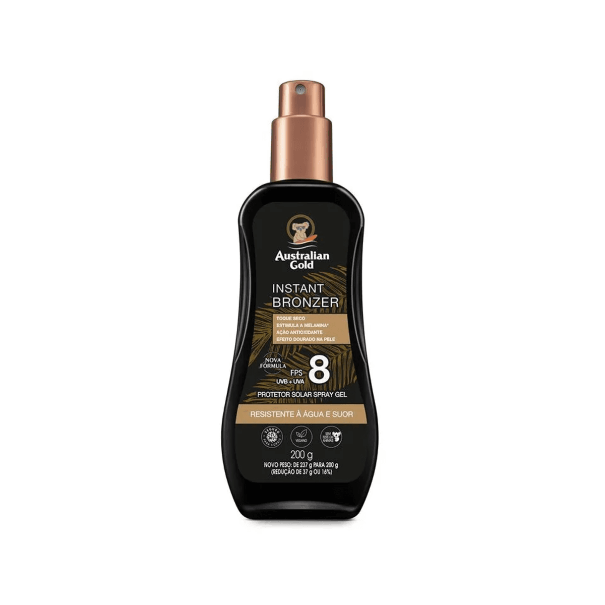 Protetor Solar Corporal Australian Gold FPS8 Instant Bronzer Spray 237ml - Imagem 1